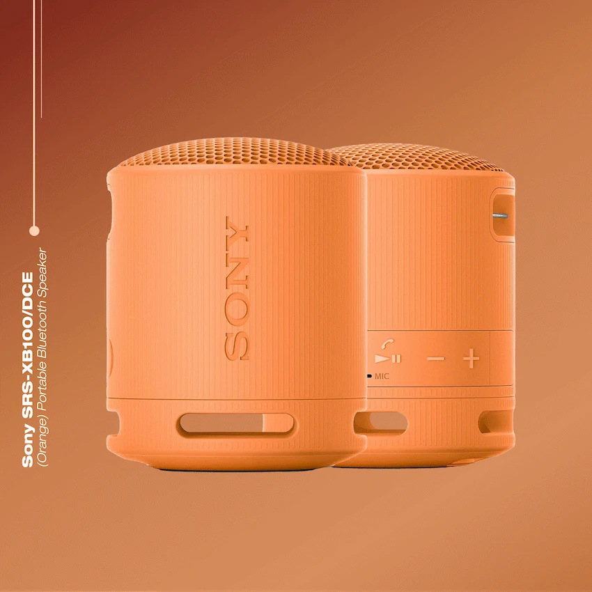 Sony XB100 Portable Bluetooth Speak - Orange - Image 4