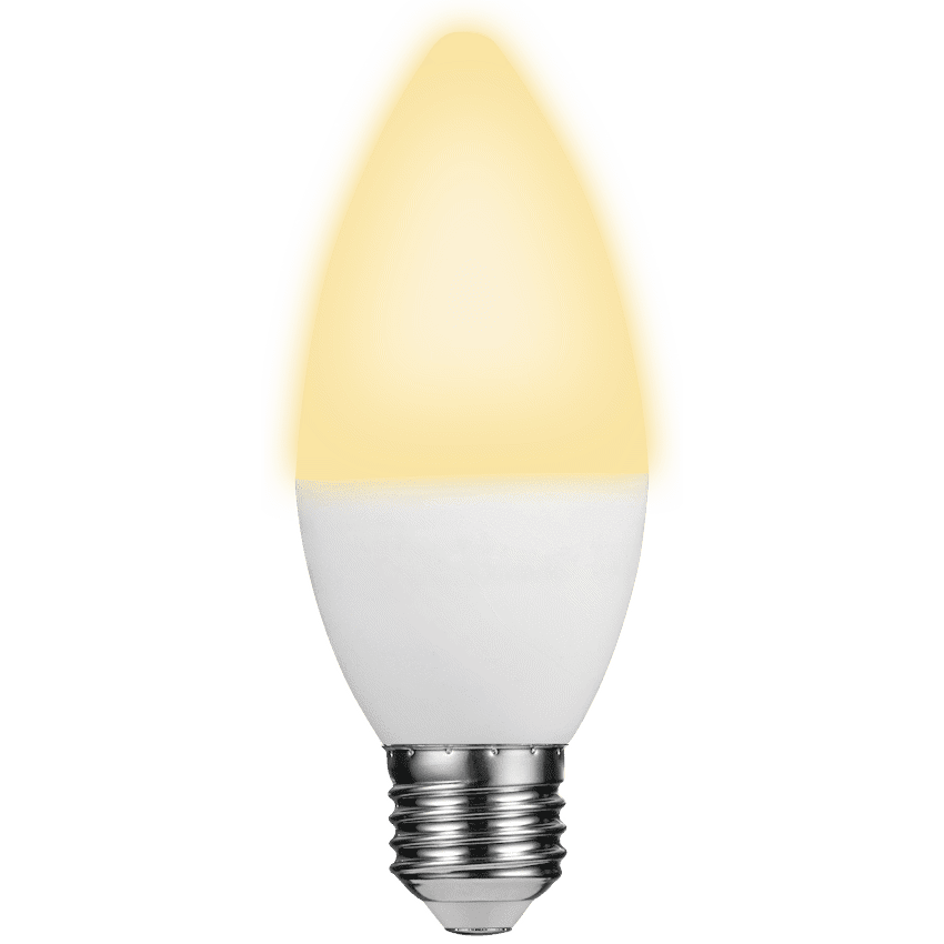 Switched 5w Candle LED Light Bulb E27 - Warm White