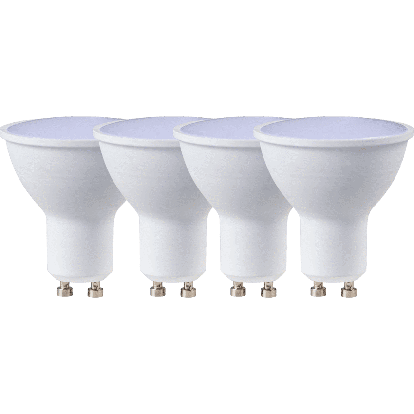 Switched 3w GU10 Rechargeable LED Light Bulb - CW - 4 Pack