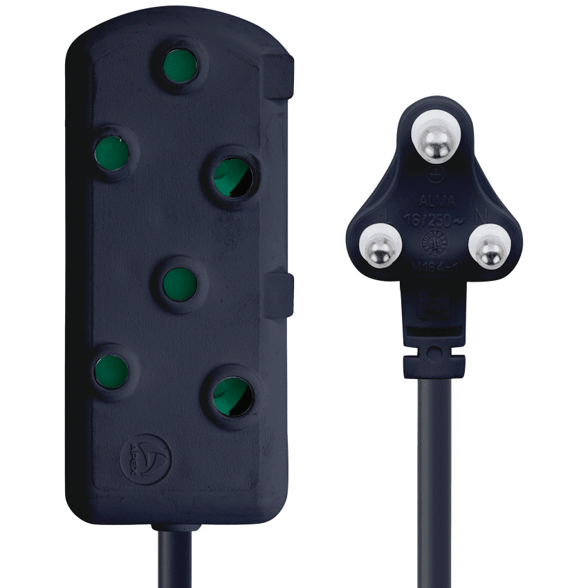 Switched Heavy Duty Side by Side (SBS) Extension Leads 10m - BK - Image 2