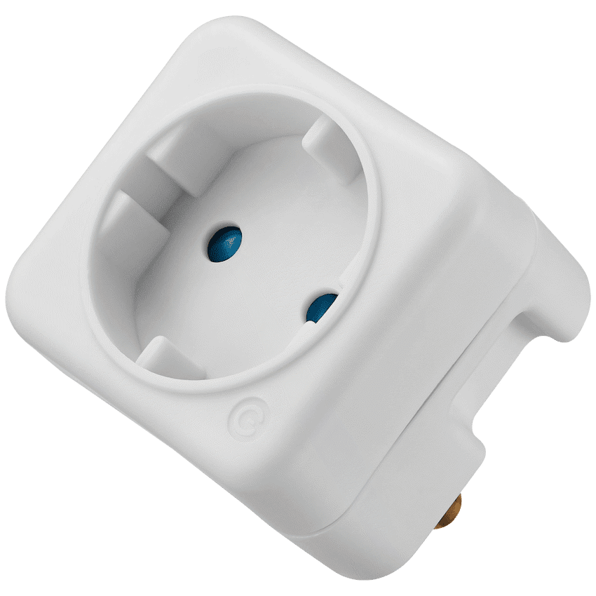 Switched 1-Way Schuko Adaptor