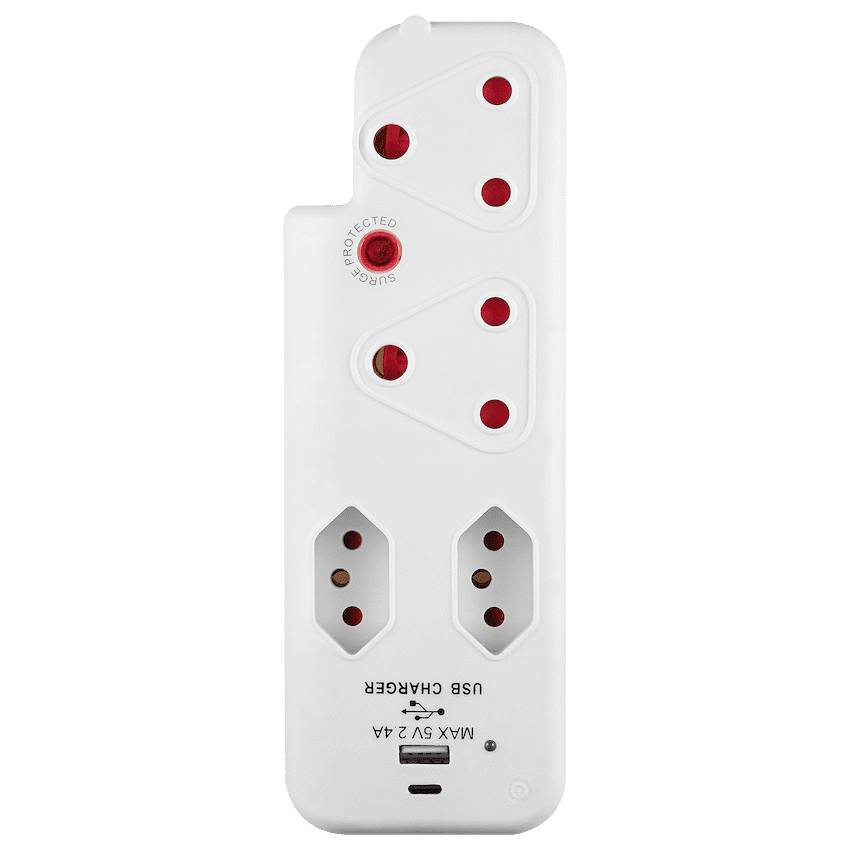 Switched 4-Way Medium Surge Adaptor with Type-C + USB - Image 4