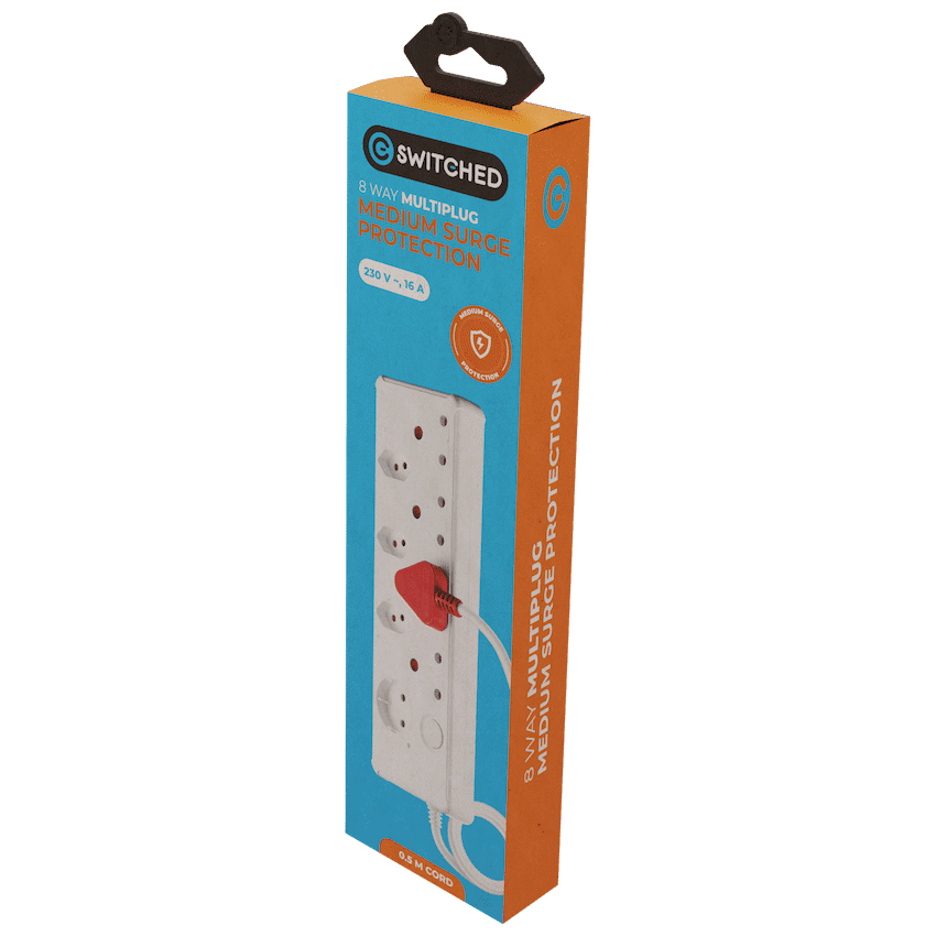 Switched Medium Surge 8-Way Multiplug 0.5m - Image 2
