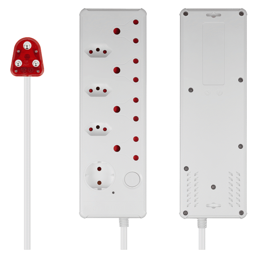 SWITCHED 8-way High Surge Multiplug 0.5m - Image 4