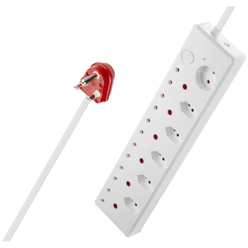 Switched 12-Way High Surge Multiplug 0.5m - White - Image 4