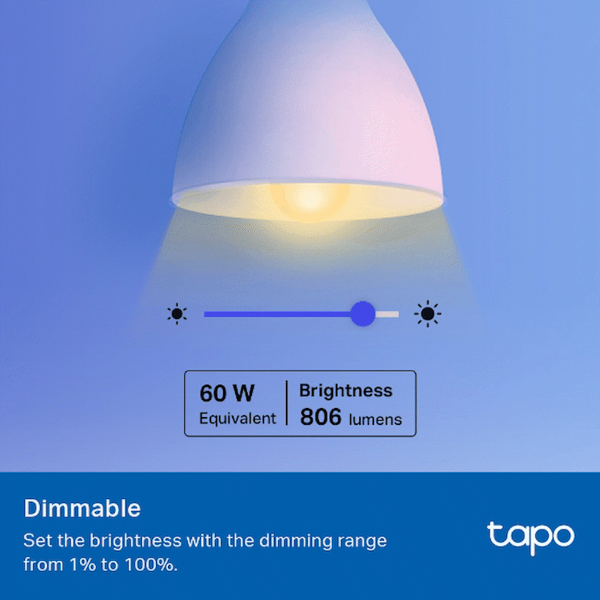 TP-Link Tapo L530B (2-Pack) Smart Wi-Fi Light Bulb - Multicolour - Image 3