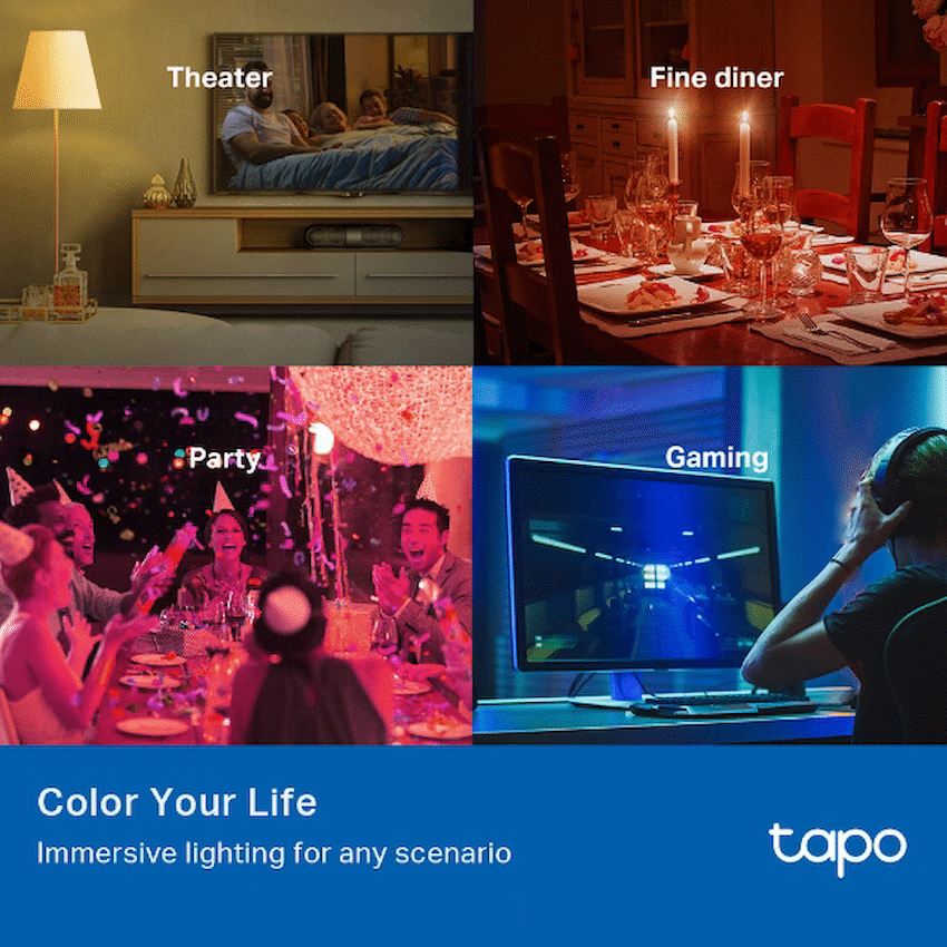 TP-Link Tapo L530B (2-Pack) Smart Wi-Fi Light Bulb - Multicolour - Image 4