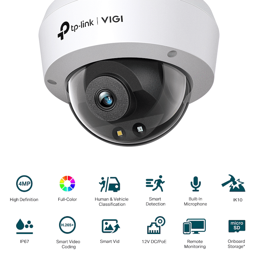 TP-Link Vigi C240 4MP 2.8mm Full-Colour Dome Network Camera - Image 2