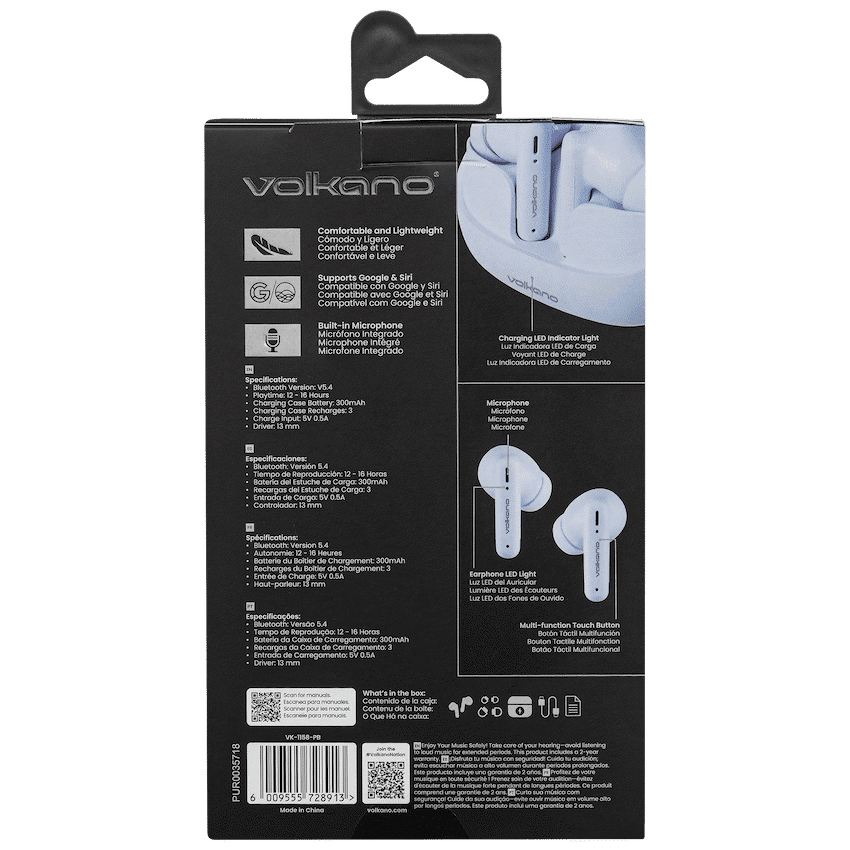 Volkano Jupiter Series TWS Earphones - Pastel Blue - Image 2