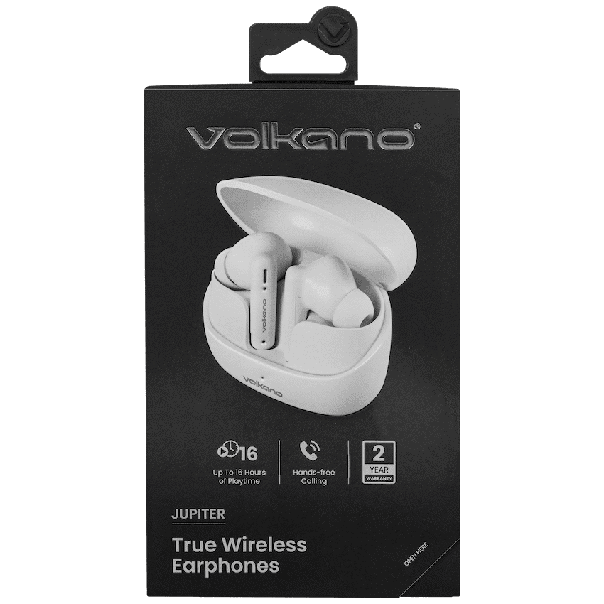Volkano Jupiter Series TWS Earphones - White - Image 2
