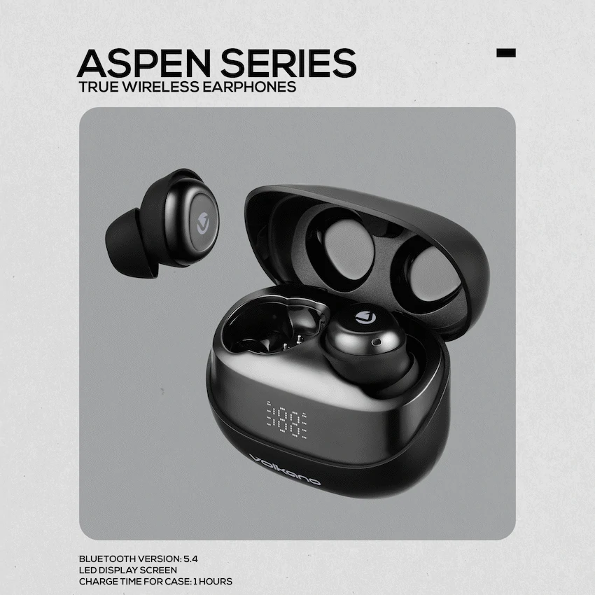 Volkano Aspen True Wireless Earphones - Black - Image 3