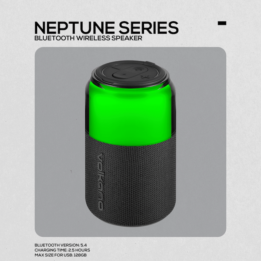 Volkano Neptune Bluetooth Wireless Speaker - Black - Image 2