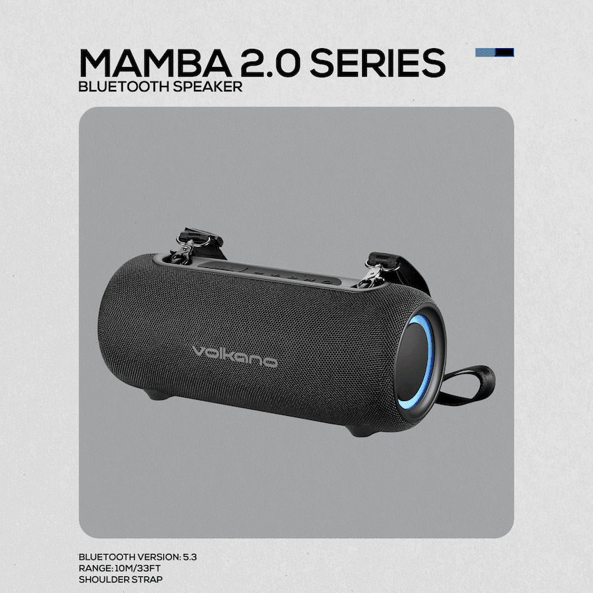 Volkano Mamba 2.0 Series Bluetooth Speaker - Black - Image 2