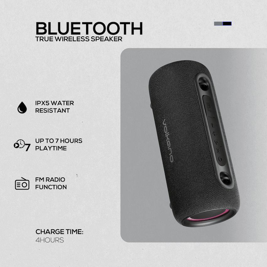 Volkano Mamba 2.0 Series Bluetooth Speaker - Black - Image 3