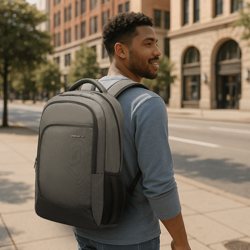 Volkano Nano 15.6" Laptop Backpack - Grey - Image 2
