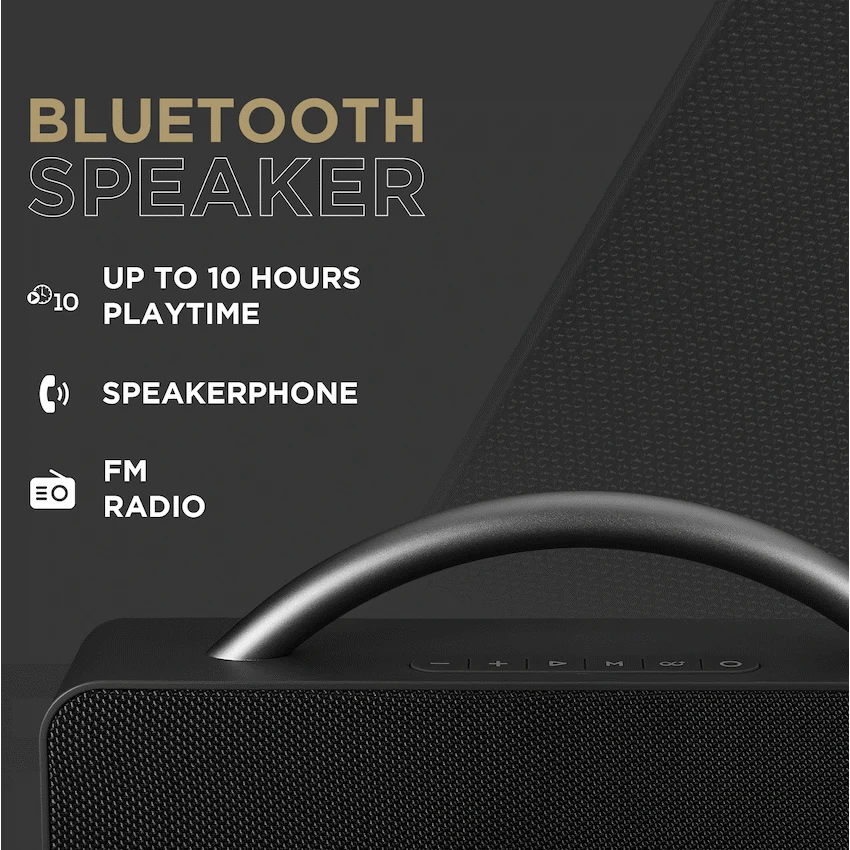 VolkanoX VXS200 Portable Bluetooth Speaker - Black - Image 4