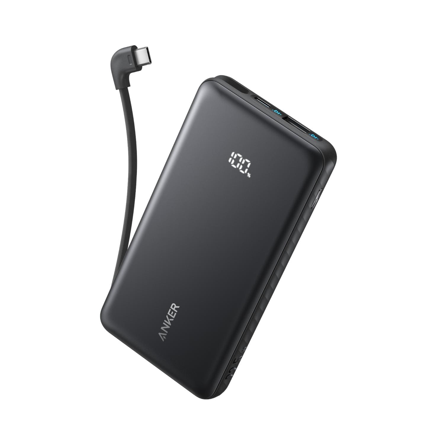 Anker Zolo Power Bank 10000mAh 22.5W With Built-In USB-C Cable - Black