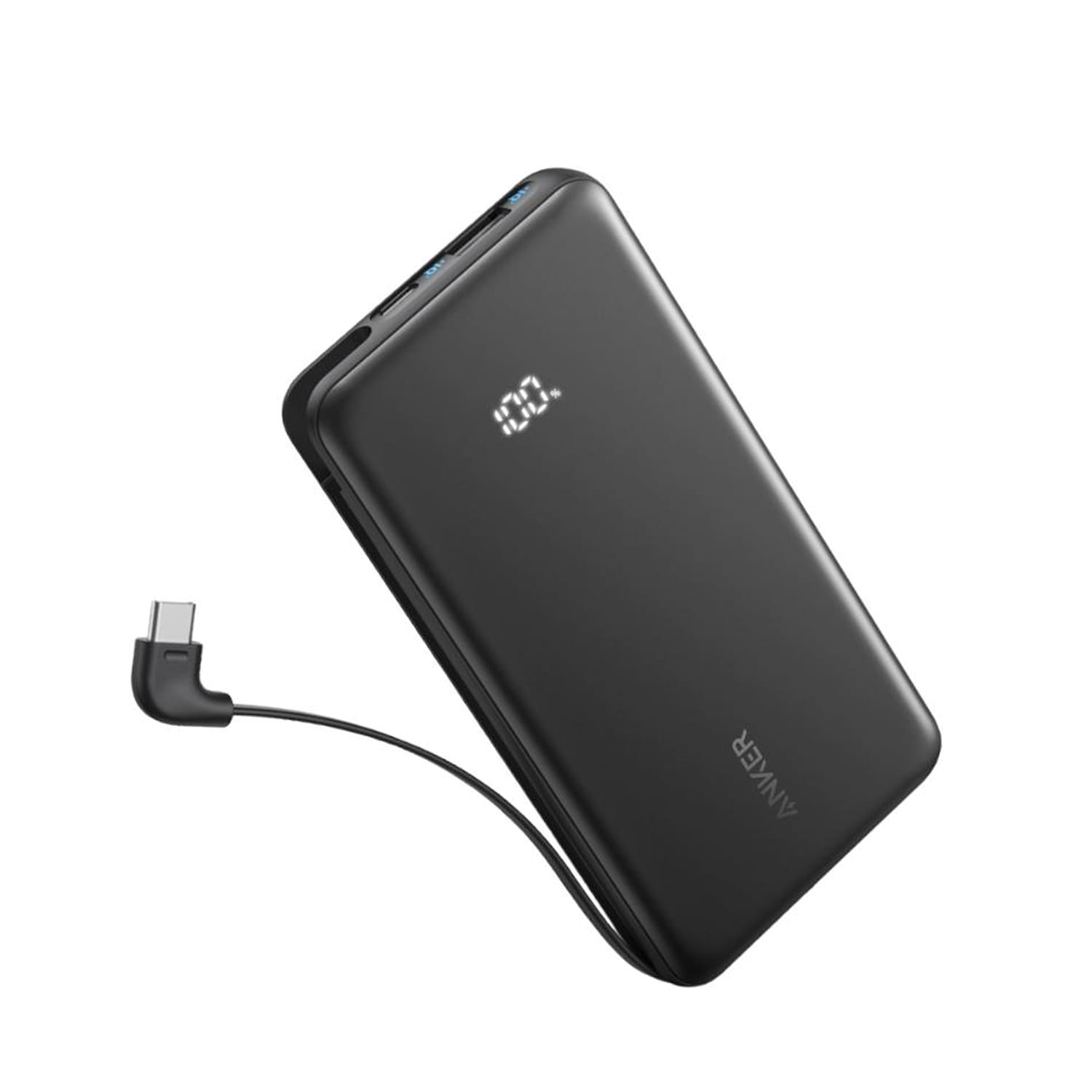 Anker Zolo Power Bank 10000mAh 22.5W With Built-In USB-C Cable - Black - Image 2