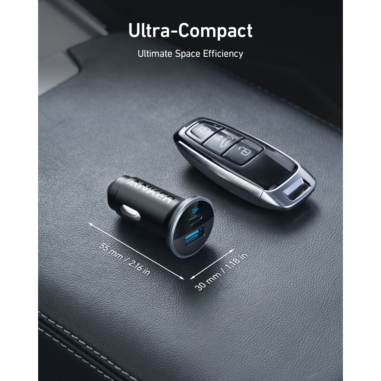 Anker 323 Car Charger 52.5W - Black - Image 3