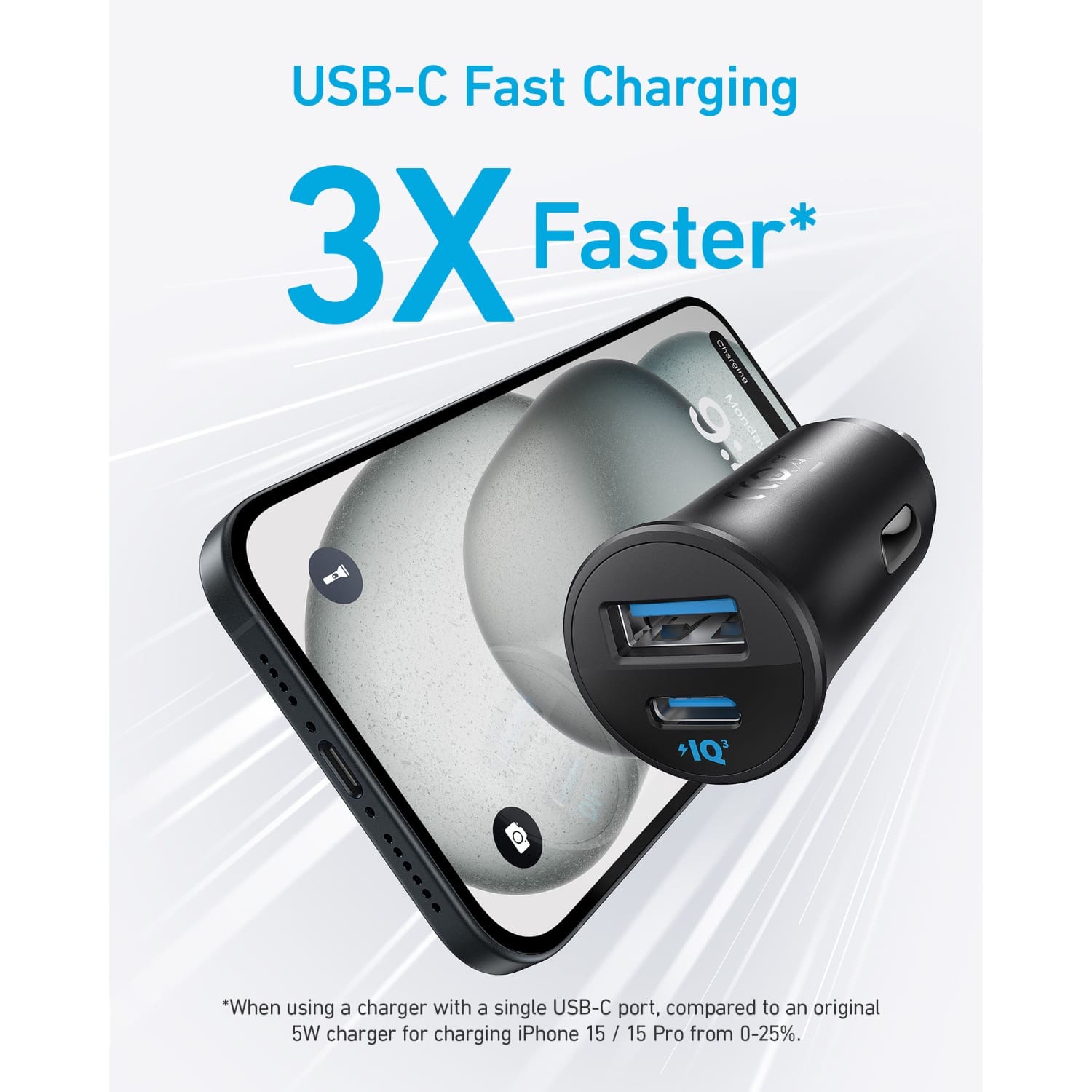 Anker 30W Car Charger (2 Ports) - Black - Image 2