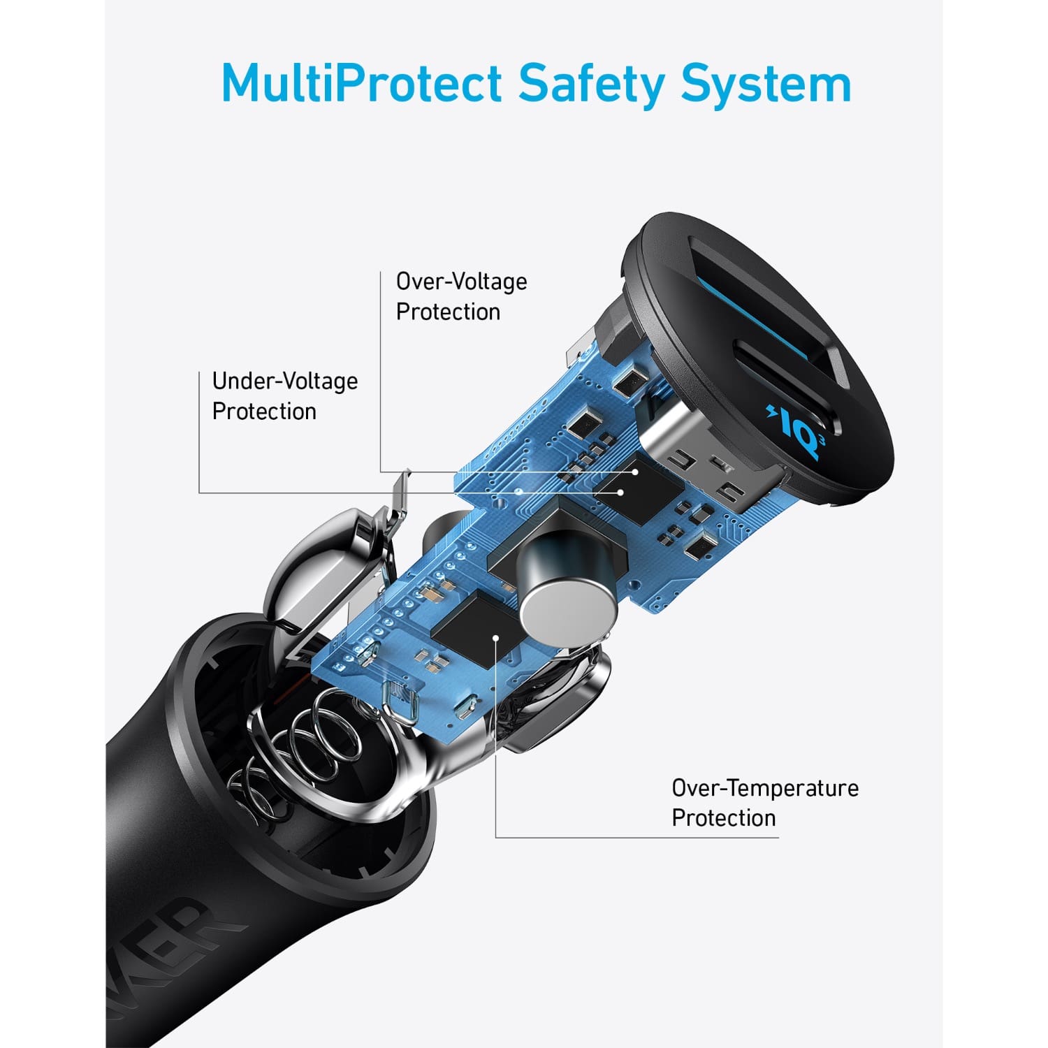 Anker 30W Car Charger (2 Ports) - Black - Image 3