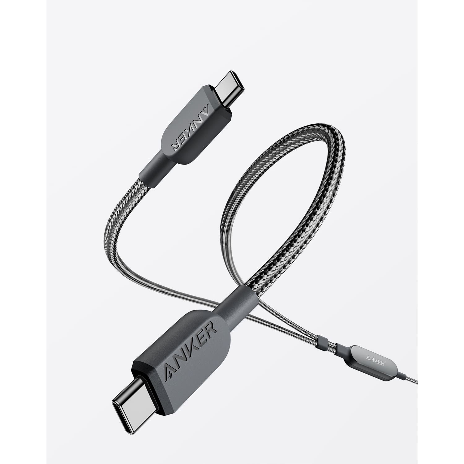 Anker 2-In-1 USB-C To USB-C Cable 140W 1.2M Cable - Black - Image 2