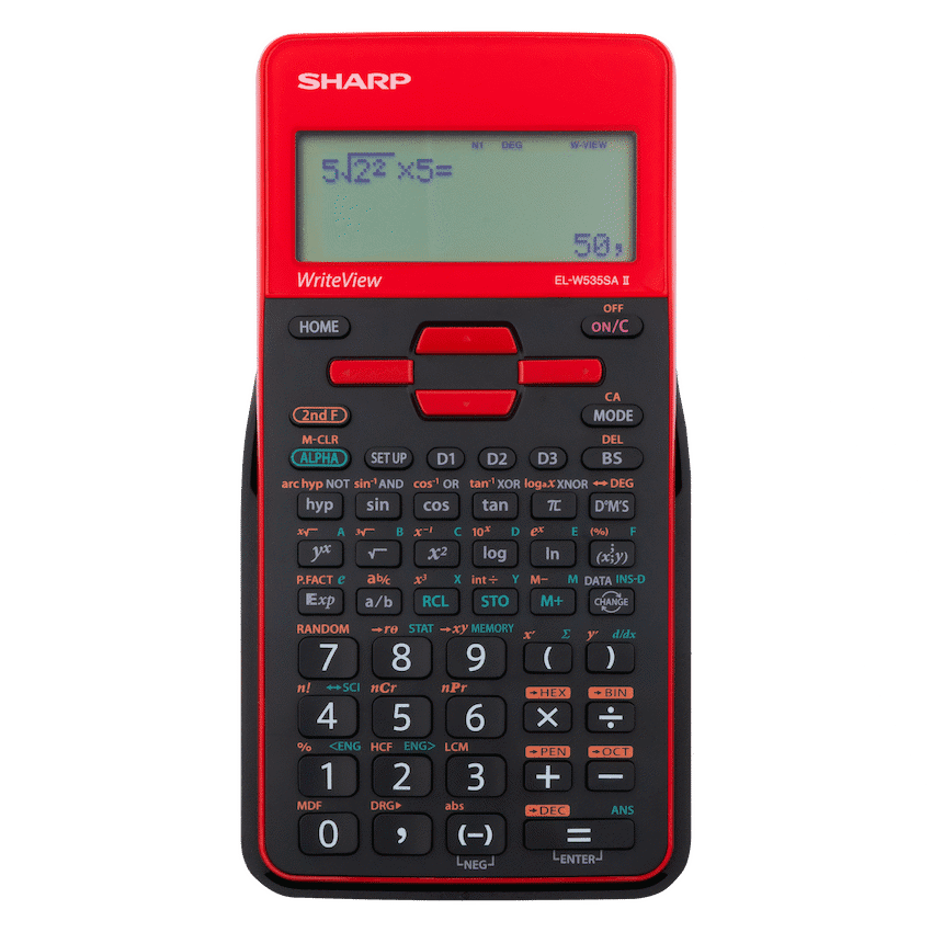 Sharp EL-W535SAII Red Scientific Calculator - Image 4