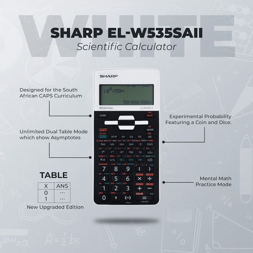 Sharp EL-W535SAII-White Scientific Calculator - Image 4
