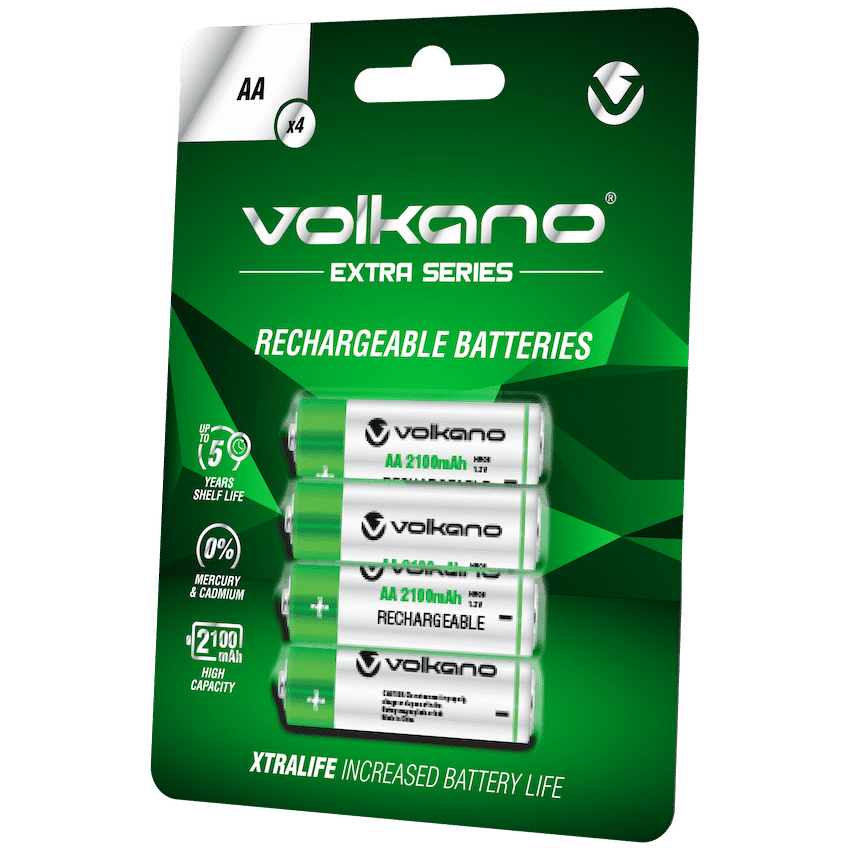Volkano Extra Series Rechargeable AA Batteries (Pack of 4)