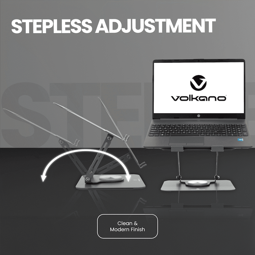 Volkano Pivot Multifunctional Swivel Adjustable Aluminium Laptop Stand - Image 3
