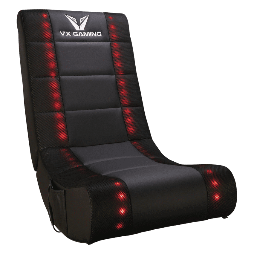 VX Gaming Electra Series Rocking Gaming Chair with LED lights