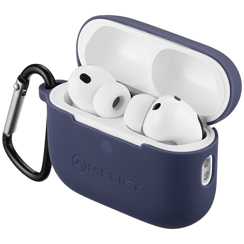 Amplify Note X 3 Series TWS Earphones - White Case + Blue Cover - Image 2