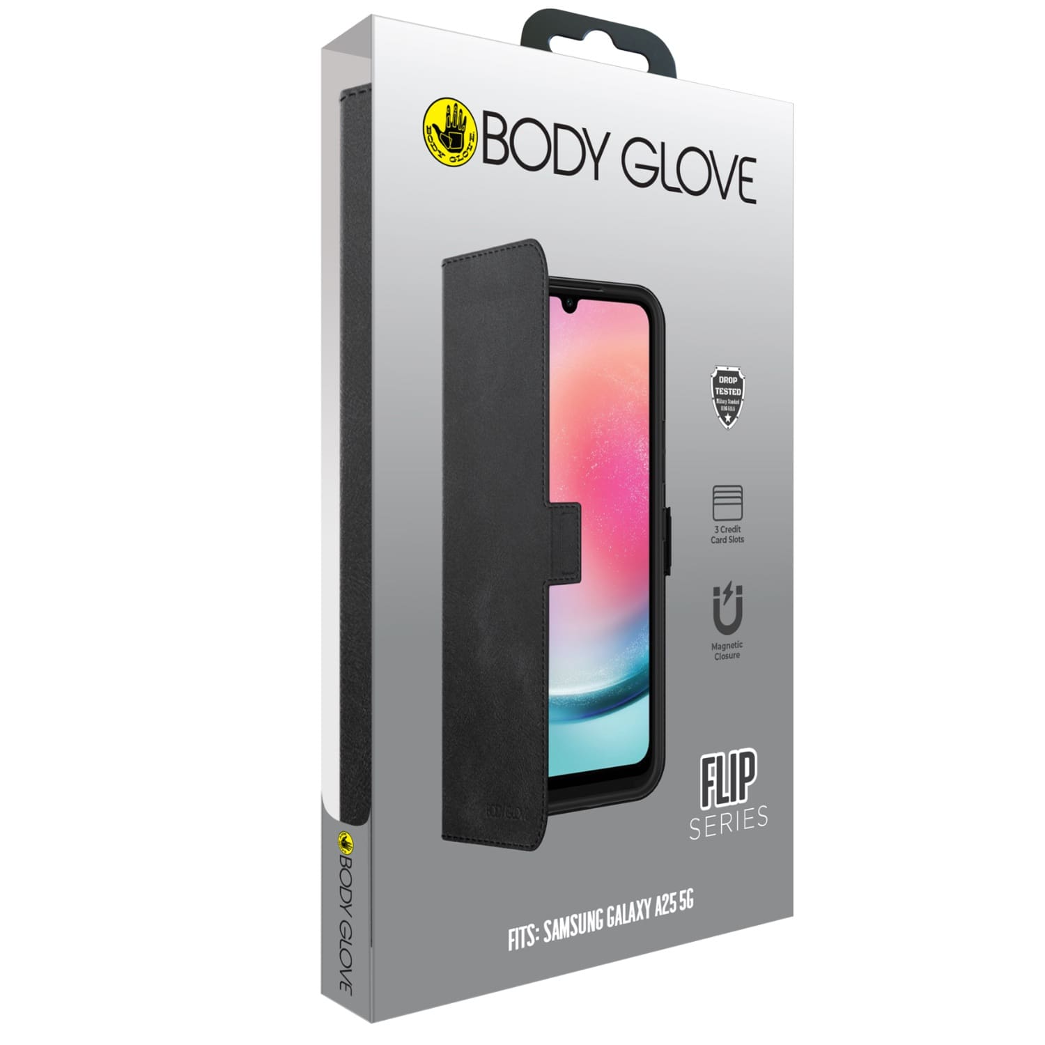 Body Glove Flip Series - Samsung Galaxy A25 5G - Black - Image 3