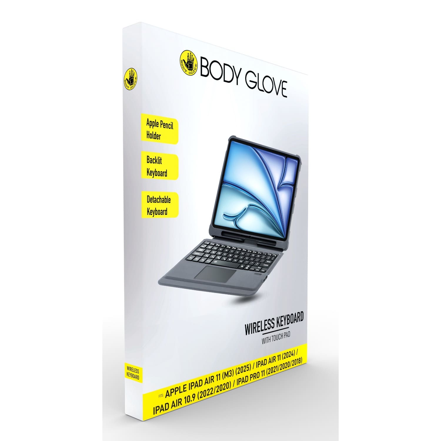 Body Glove Bluetooth Keyboard With Touch Pad - Apple iPad Air 11 (2024-2026) / iPad Air (2020-2022) / iPad Pro 11 (2021-2018) - Image 3