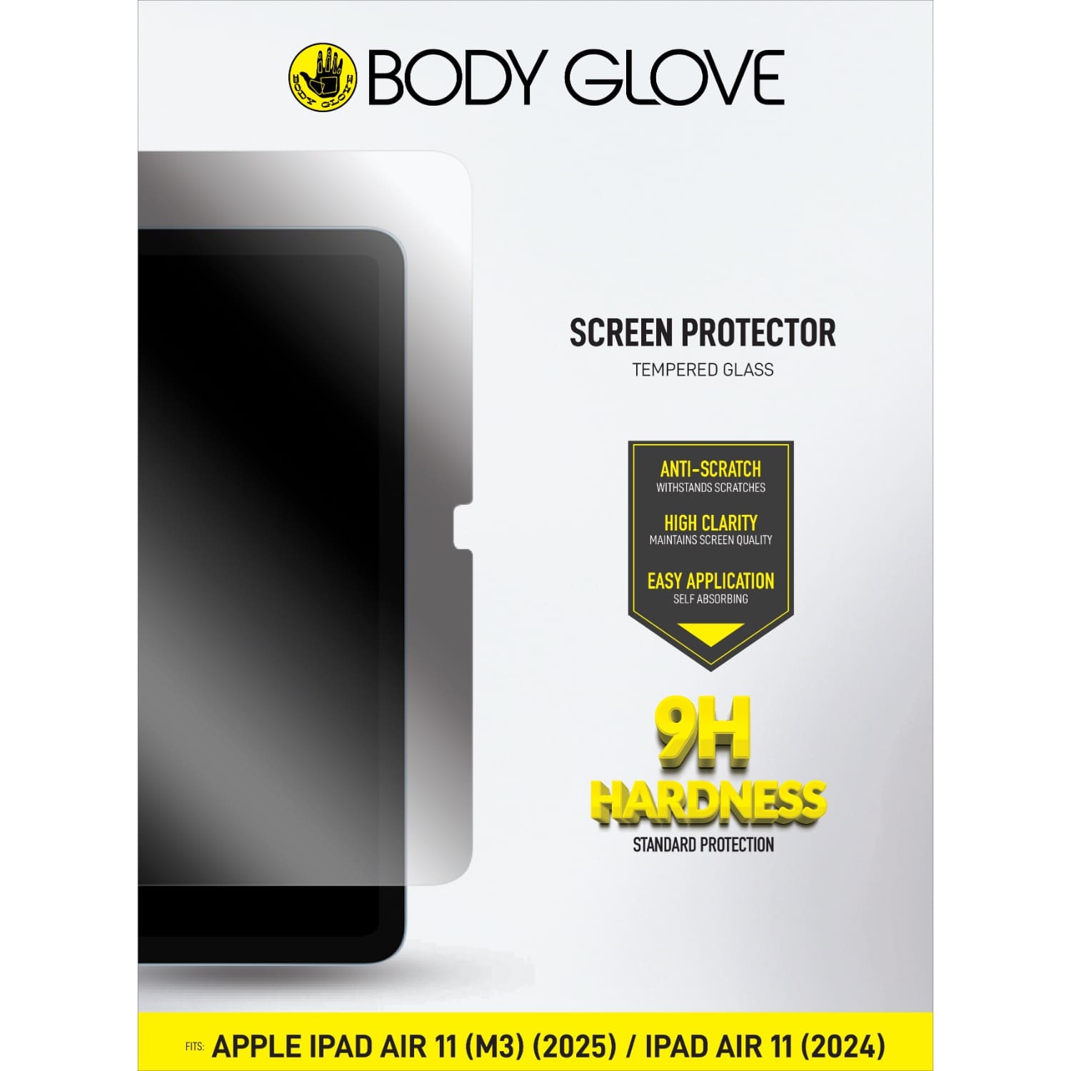 Body Glove Tempered Glass Screen Protector - Apple iPad Air 11 (2024-2026) - Clear - Image 2