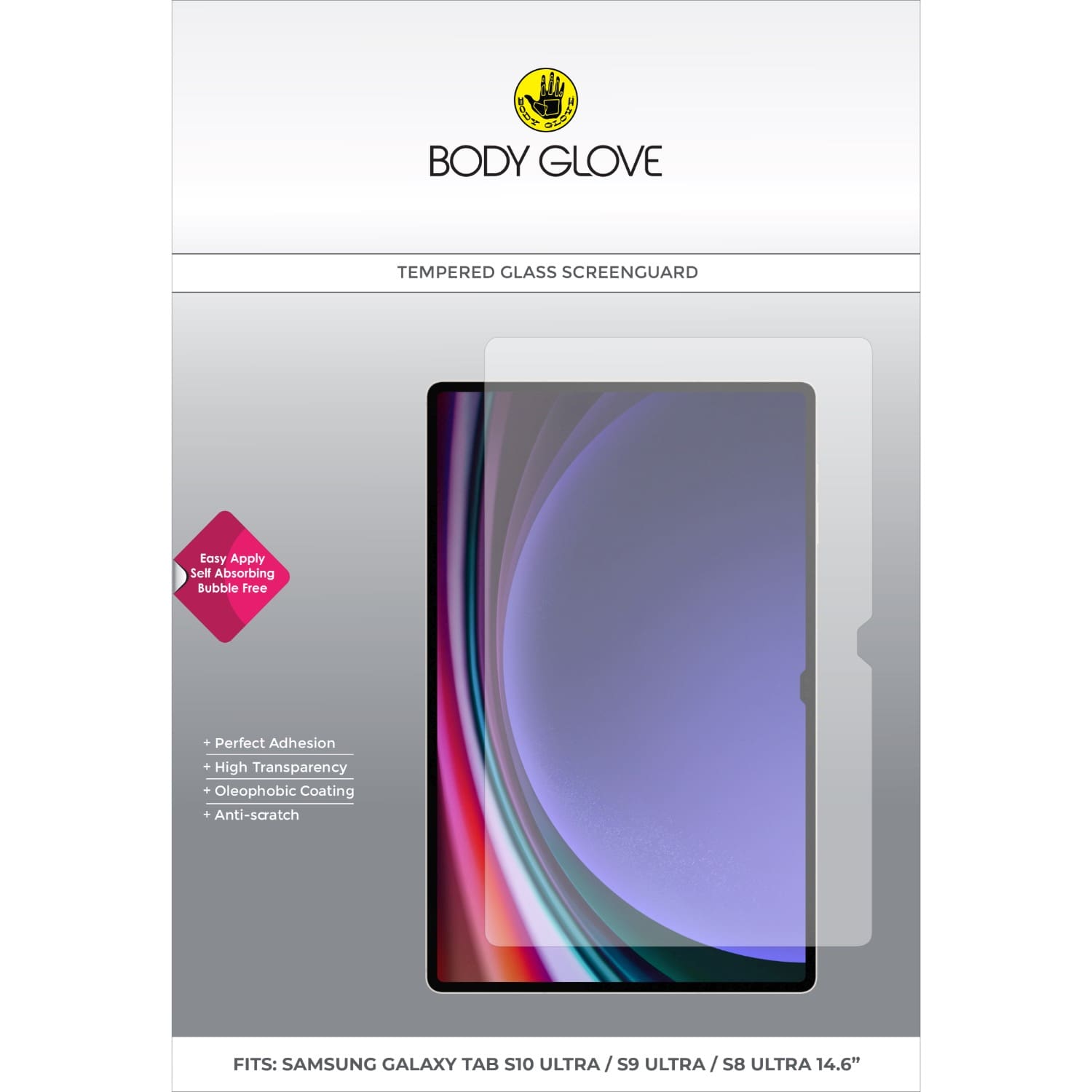 Body Glove Tempered Glass Screen Protector - Samsung Galaxy Tab S11 Ultra / Tab S9 Ultra / Tab S8 Ultra - Image 3