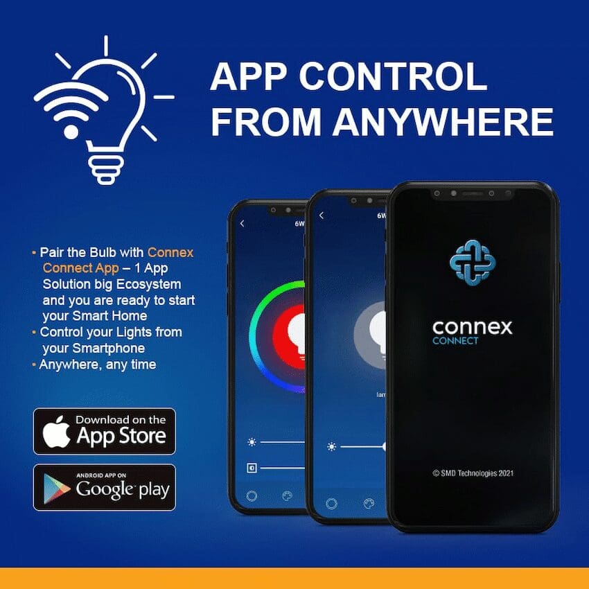 Connex Connect Smart Wi-Fi Bulb 6w LED RGB White - Bayonet - Image 3