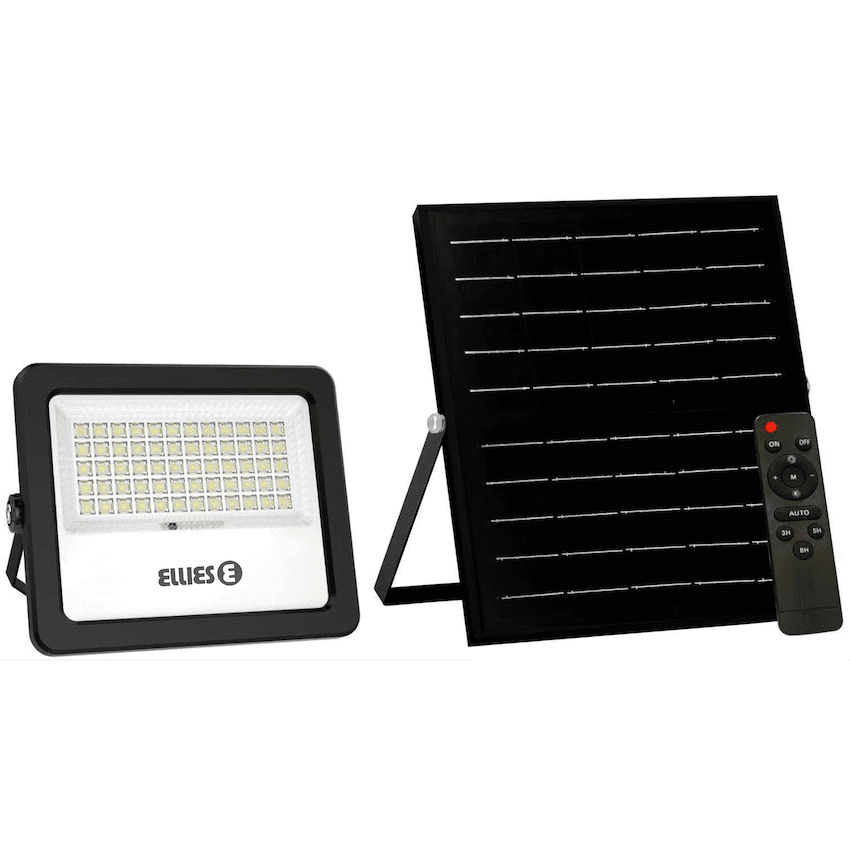 Ellies Nebula Series 60W Solar Flood Light with 3CCT -BK