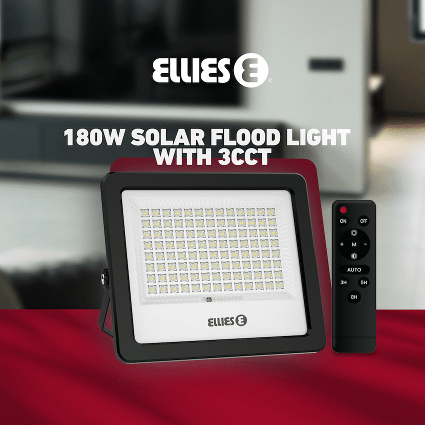 Ellies Nebula Series 180W Solar Flood Light with 3CCT -BK - Image 3