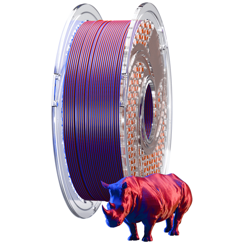 SA Filament Dual Silk PLA Filament 750g - Blue Blood