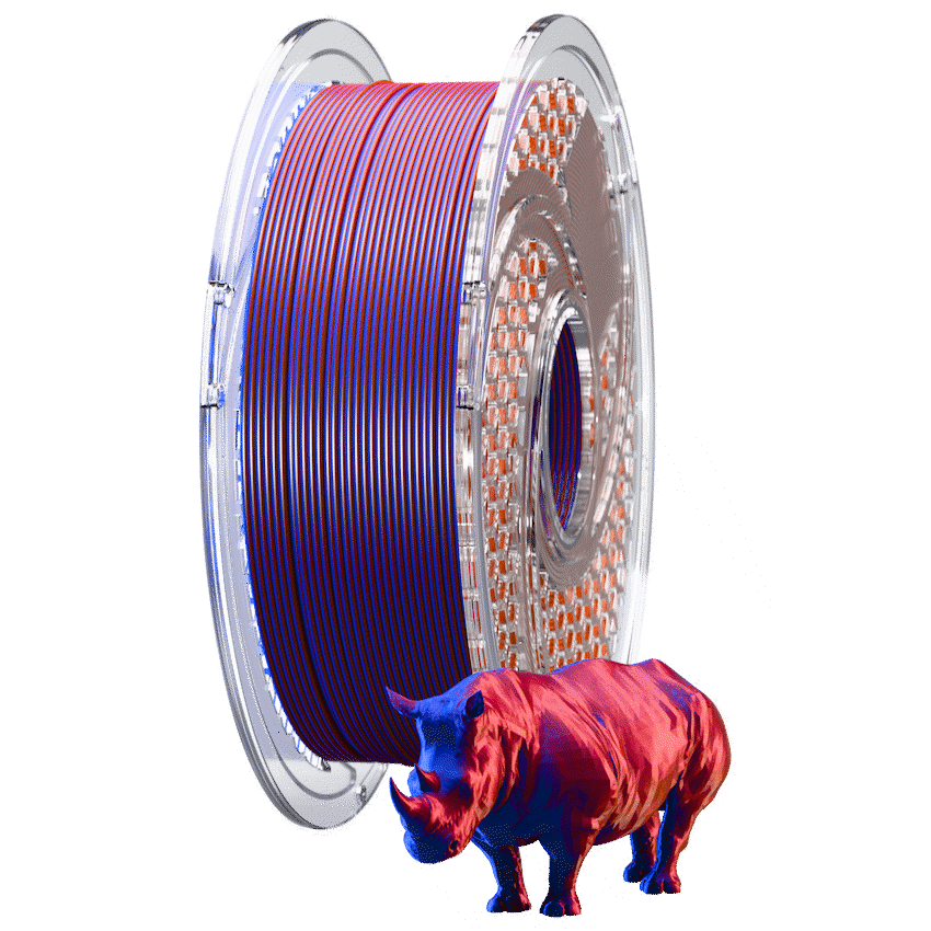 SA Filament Dual Silk PLA Filament 750g - Blue Blood - Image 2