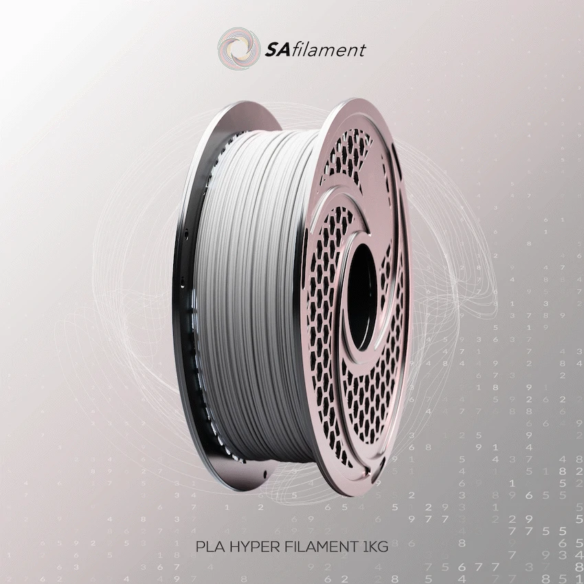 SA Filament PLA Hyper Filament 1kg - Light Grey - Image 4