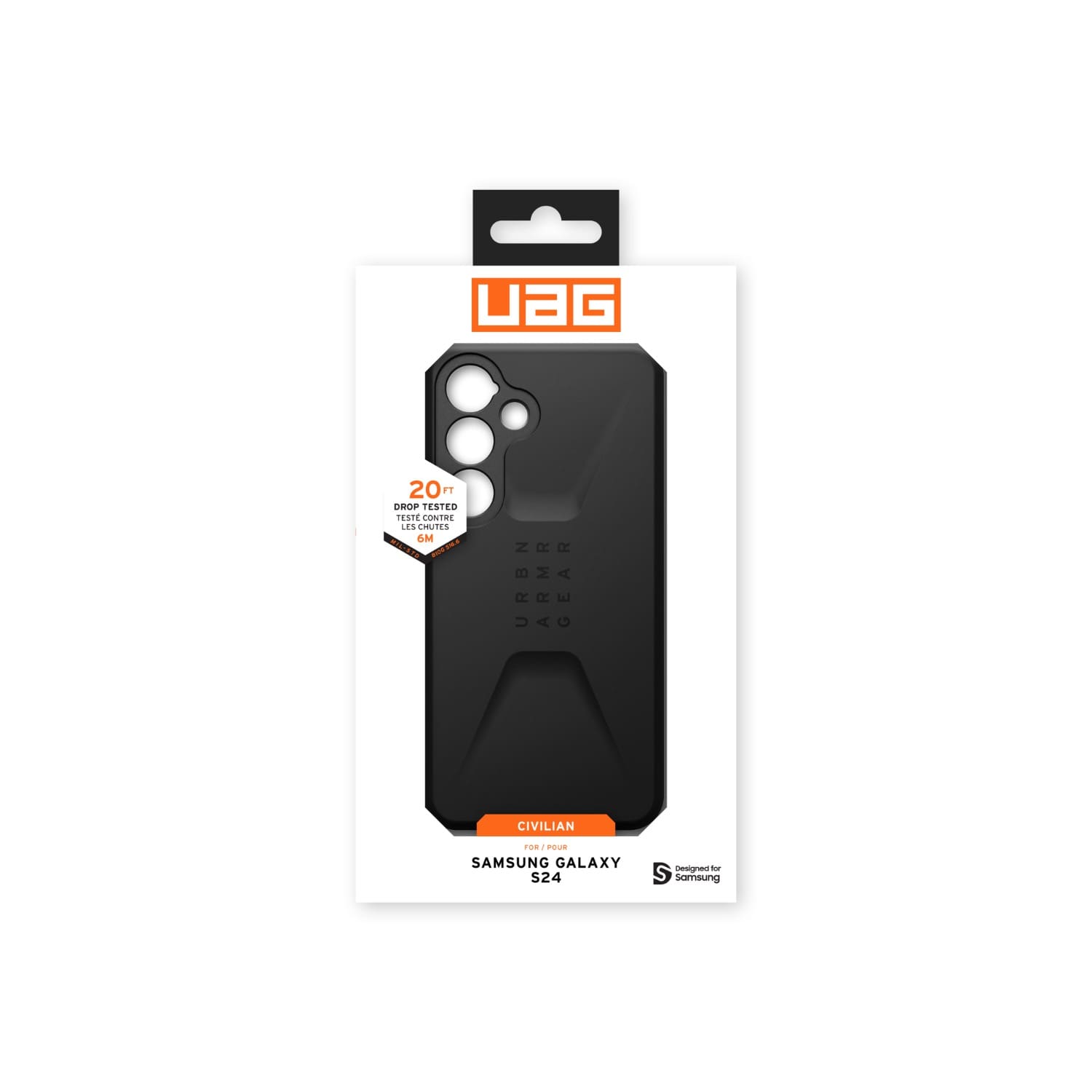 UAG Civilian Case - Samsung Galaxy S24 - Black - Image 4