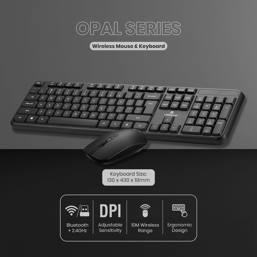 Volkano Opal Series Wireless Keyboard and Mouse Combo - Image 3
