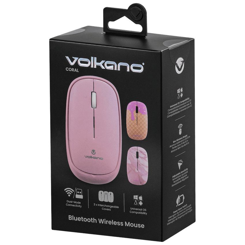 Volkano Coral series Bluetooth Wireless Mouse - Pink - Image 3