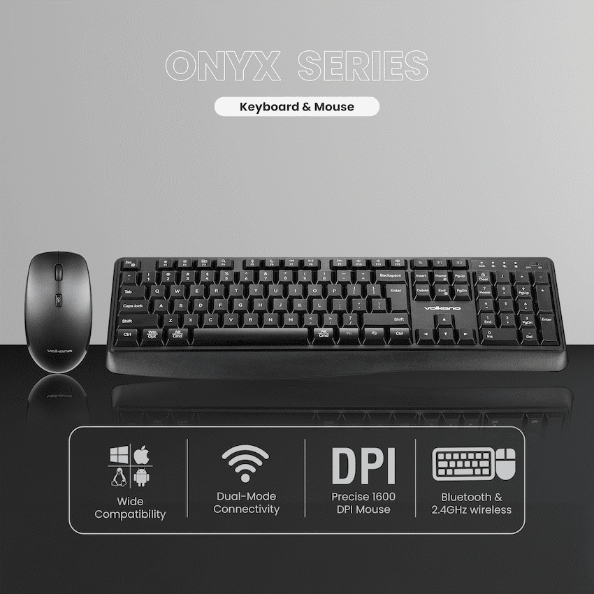 Volkano Onyx Keyboard and Mouse Combo With Dual mode BT - Image 4