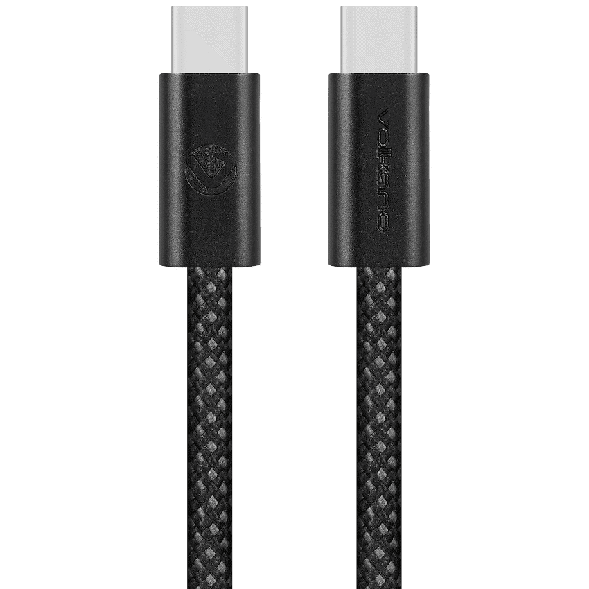 Volkano Weave Series 60w USB C to USB C 1.2m-Black - Image 2