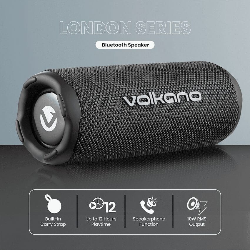 Volkano London Series Bluetooth Speaker - Black - Image 3