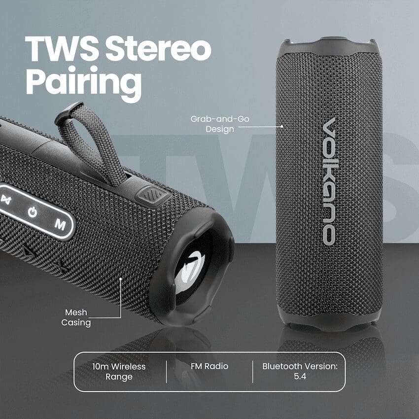 Volkano London Series Bluetooth Speaker - Black - Image 4