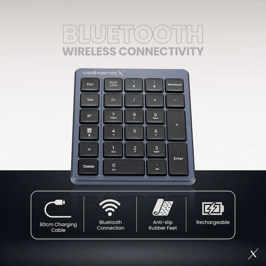 Volkano X Numeric Series Keypad With Scissor keys - Black - Image 2